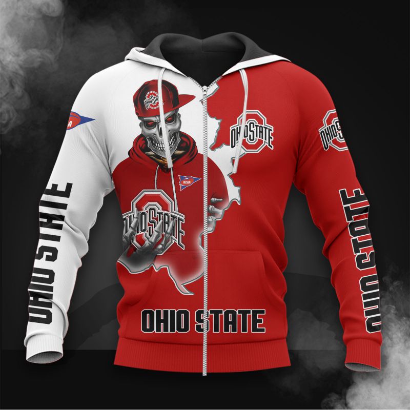 Ohio State Buckeyes Skull Hoodie